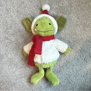 Jellycat Grizzo Gremlin Christmas Plush Retired Rare Holiday Stuffed Toy